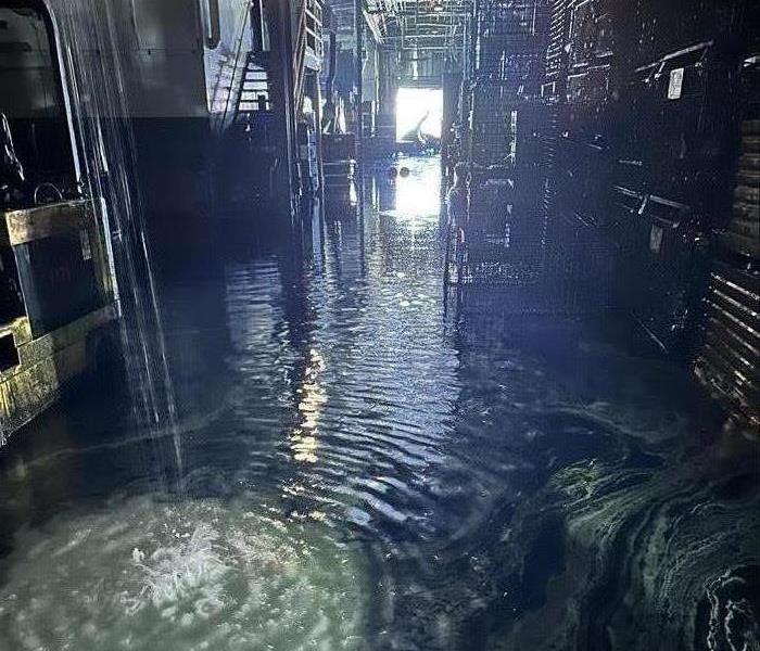 Flooded commercial property